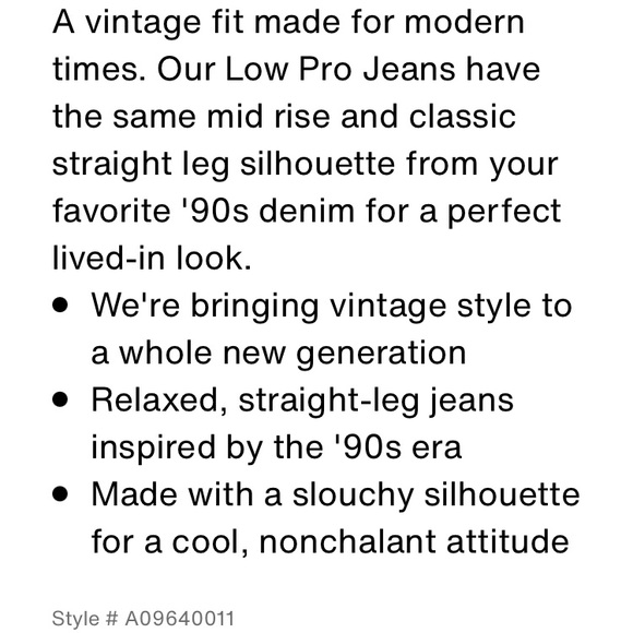 NWT LEVI'S Low Pro Straight Jeans Charlie Won - Light Wash - Picture 12 of 13